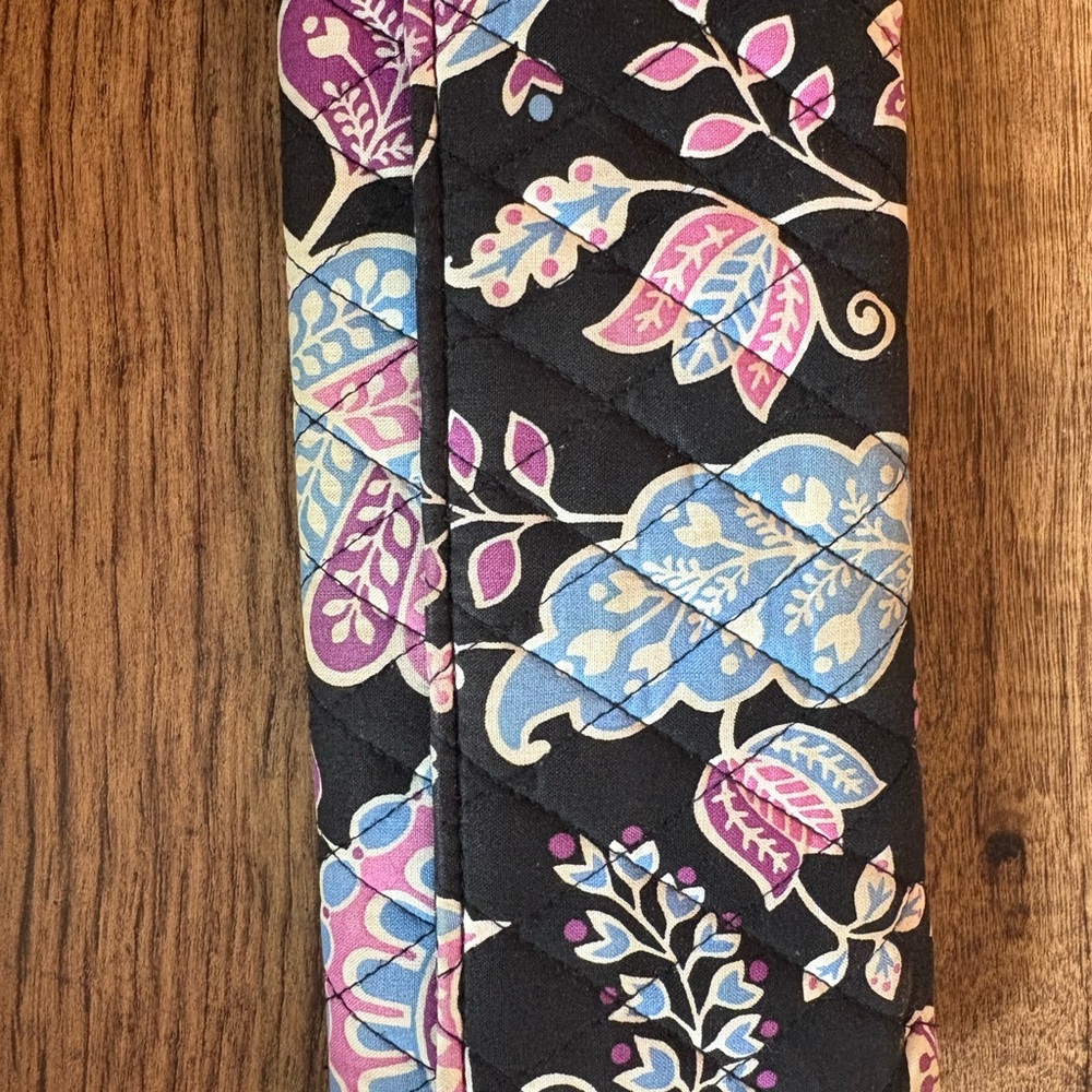 Vera Bradley Black and Purple Floral Wallet